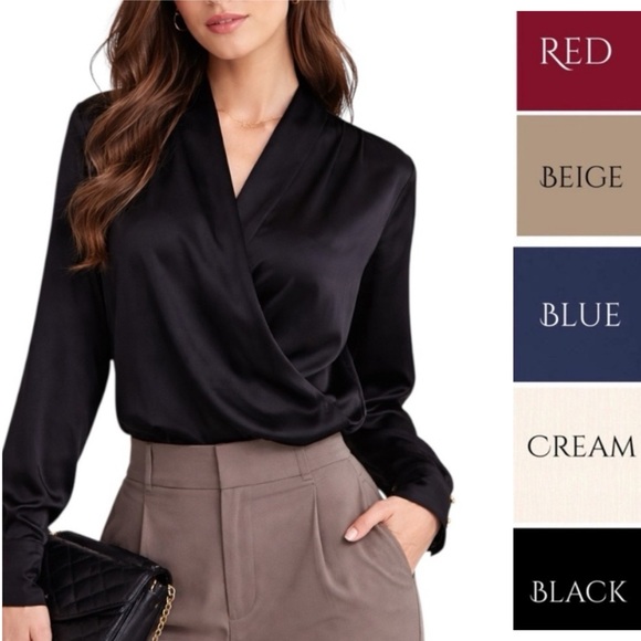 M Signature Label Collection Tops - Soft Silky Draping Top